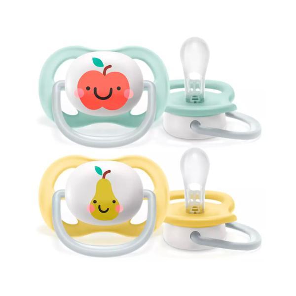 Set de 2 suzete cu Fructe Soother Ultra Air 0-6luni, Philips Avent