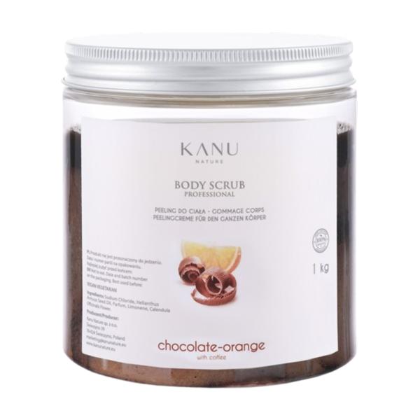 Scrub Exfoliant pentru Corp cu Cicolata, Portocala si Cafea - KANU Nature Body Scrub Professional Green Tea with Camomile, 1000 g