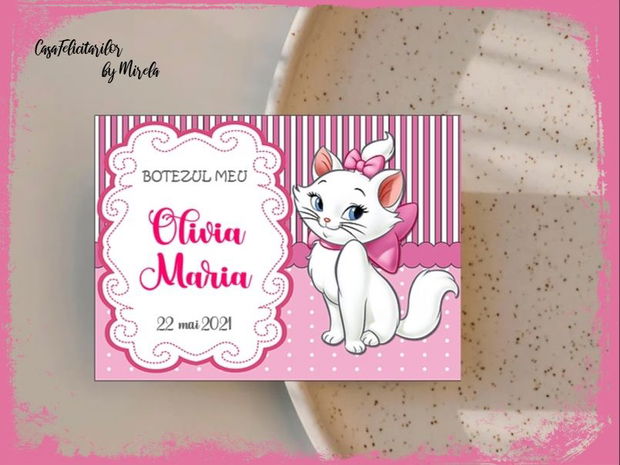 Etichete marturii botez Pisicuta Marie