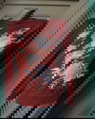 Pulover decorat cu aplicatii