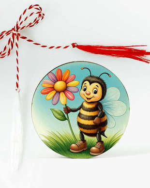 Martisor personalizat cu albinuta