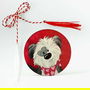 Martisor personalizat , catel cu inimioara