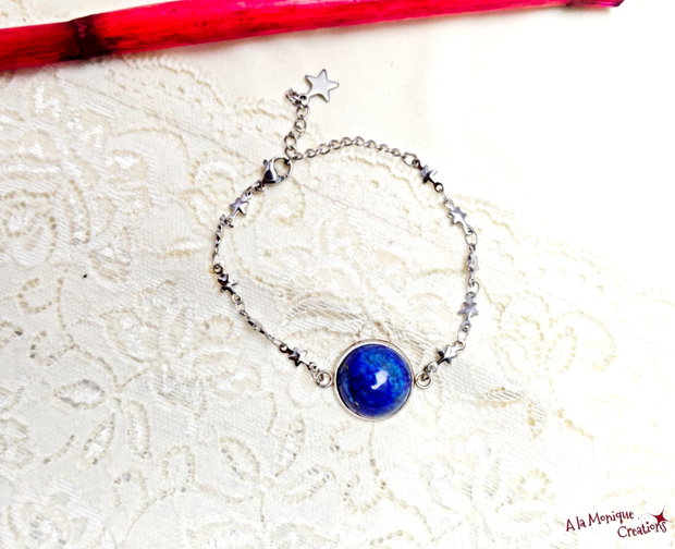 Bratara cu stelute si lapis lazuli