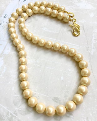 Colier perle de Swarowski aurii