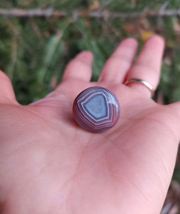 Inel Agata Botswana si Argint 925 - IN1291 - Inel pietre semipretioase, inel rotund reglabil, cadou sotie, inel cadou, bijuterii cadou, bijuterii agate, cristale vindecatoare, cristaloterapie