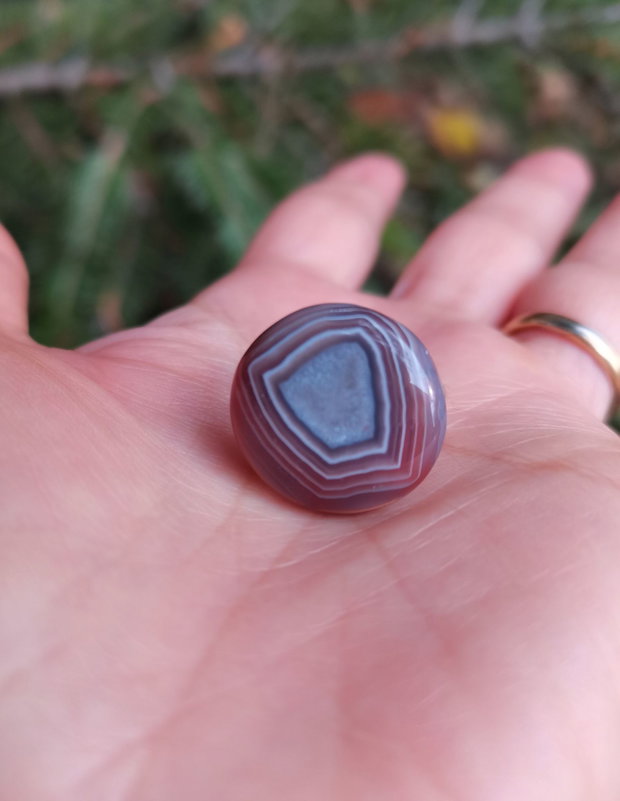 Inel Agata Botswana si Argint 925 - IN1291 - Inel pietre semipretioase, inel rotund reglabil, cadou sotie, inel cadou, bijuterii cadou, bijuterii agate, cristale vindecatoare, cristaloterapie