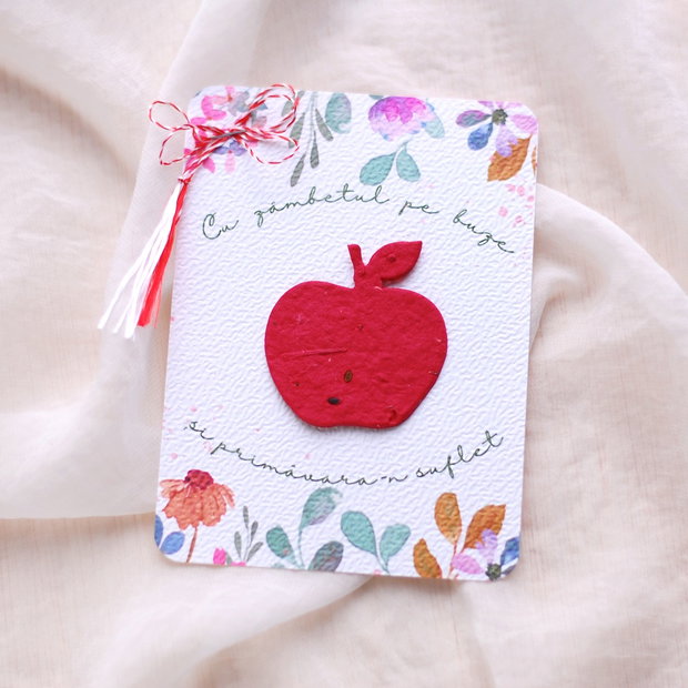 Martisor plantabil - Măr cu seminte si petale de flori