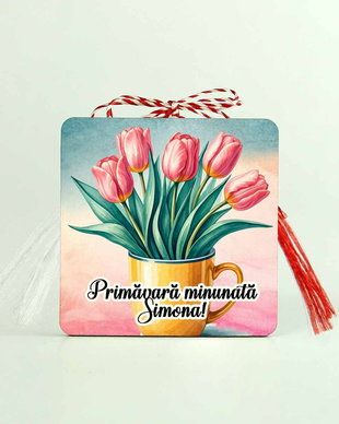 Martisor cu lalele personalizat cu nume