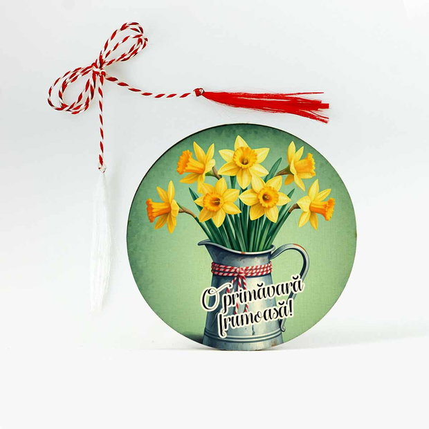 Martisor cu narcise galbene