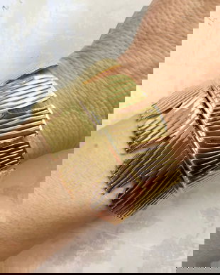 Bratara inox placat cu aur