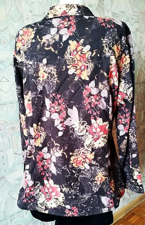 camasa bumbac maro inflorat , Cecil - New Vintage , XL