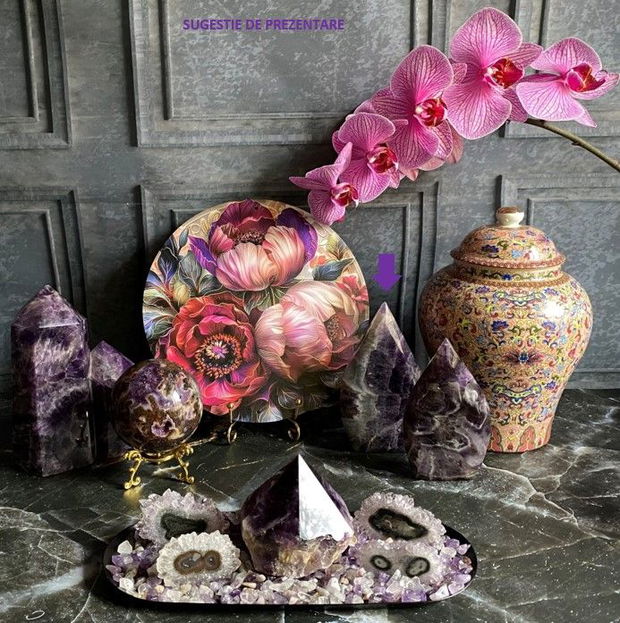 Ametist Dream (Chevron) - sculptura piatra semipretioasa