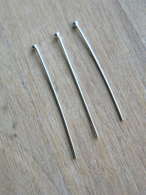 Pin cu cap, argint, 30 mm (MN2)
