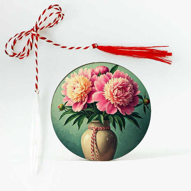 Martisor cu flori - Bujori
