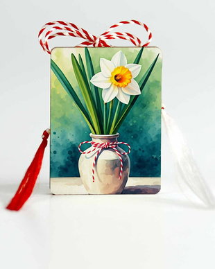 Martisor cu flori - Narcisă albă