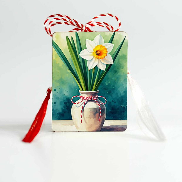 Martisor cu flori - Narcisă albă