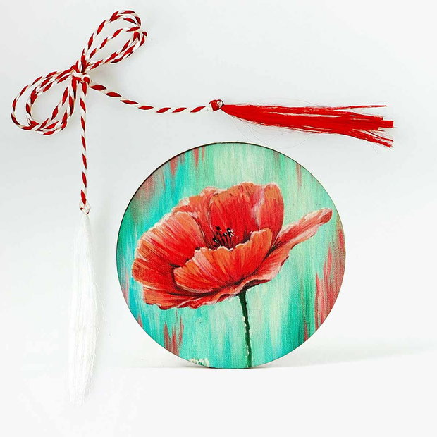 Martisor cu floare de mac