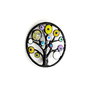 Brosa copacel galben alb de forma circulara, 4376