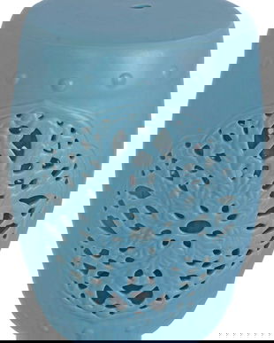 Scaun ceramica asiatica bleu