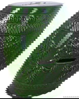 Scaun ceramica asiatica verde