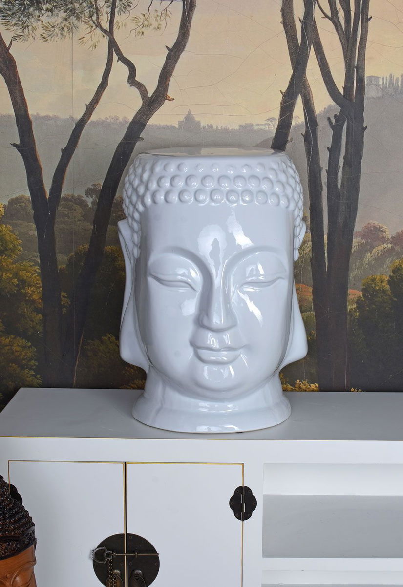 Scaun ceramica asiatica cap de Buddha