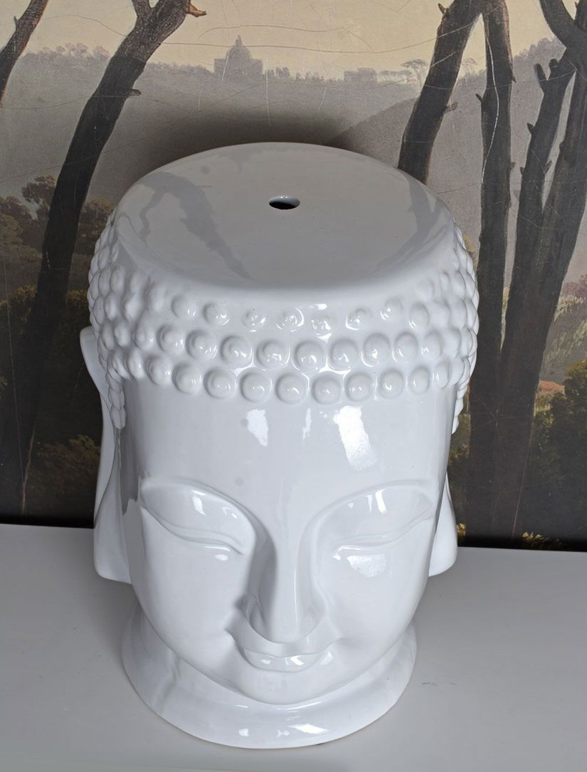 Scaun ceramica asiatica cap de Buddha