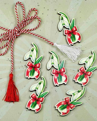 Martisor cu flori Ghiocei
