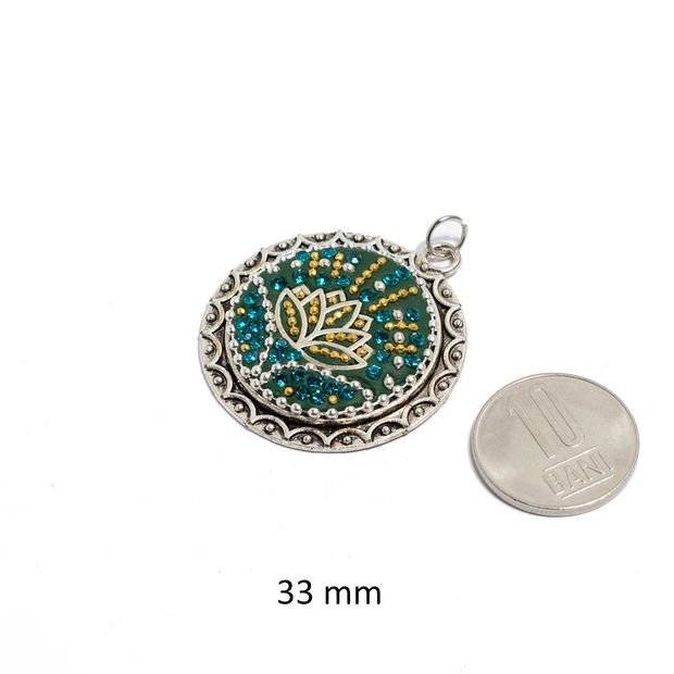 Pandantiv aliaj, decor etnic, 33 mm DS-551