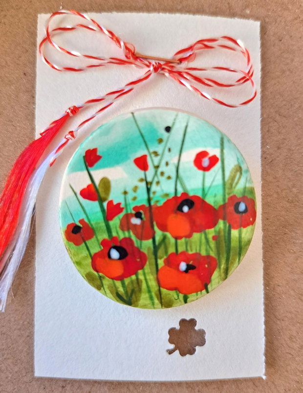 Martisor -lan de maci (brosa)