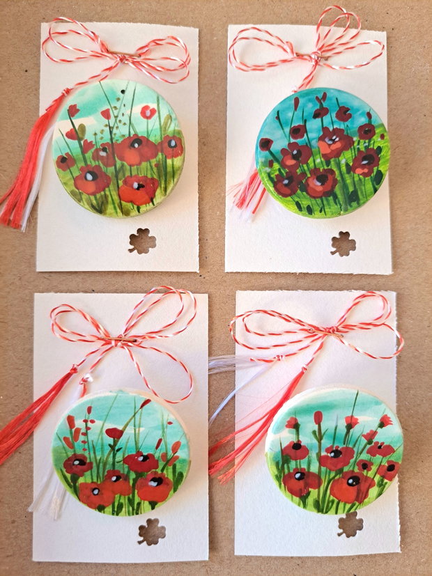 Martisor -lan de maci (brosa)