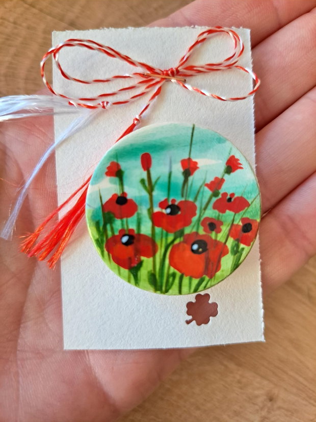 Martisor -lan de maci (brosa)