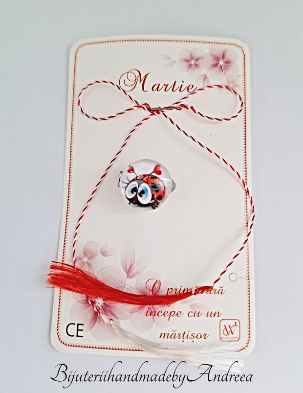 Brosa martisor buburuza indragostita