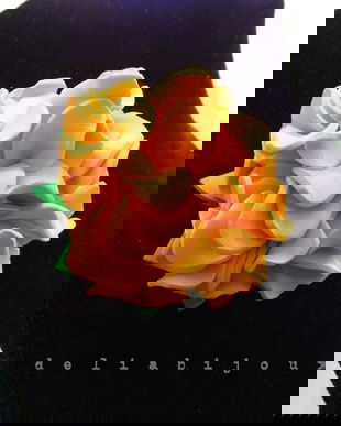 Brosa statement handmade unicat - Martisor - floare (cod1162)