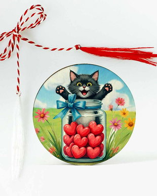 Martisor cu pisicuta neagră