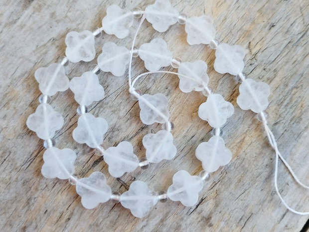 Margele cuart de stanca, 13x13 mm