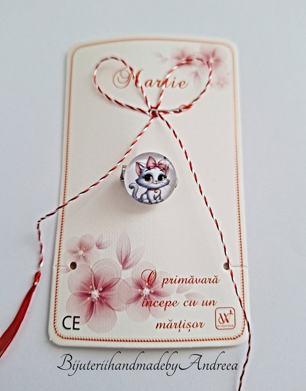 Brosa martisor pisicuta delicata