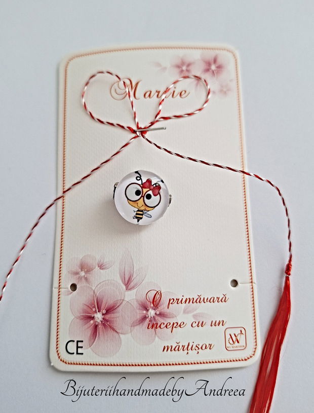 Brosa martisor albinuta haioasa