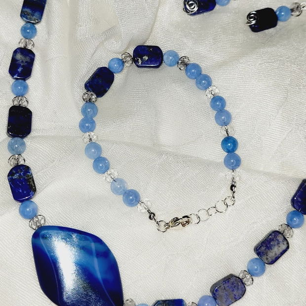 Set lapis, agat și angelit
