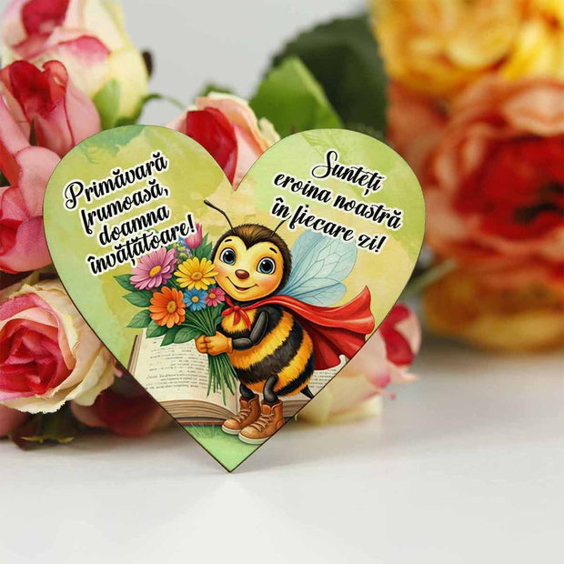 Martisor personalizat pentru învățătoare, educatoare clasa albinutelor