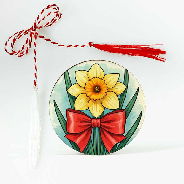 Martisor cu flori - narcisă galbena