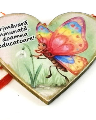 Martisor personalizat invatatoare/ educatoare clasa fluturasilor