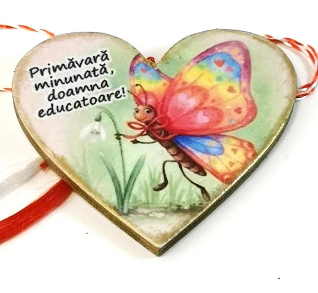 Martisor personalizat invatatoare/ educatoare clasa fluturasilor
