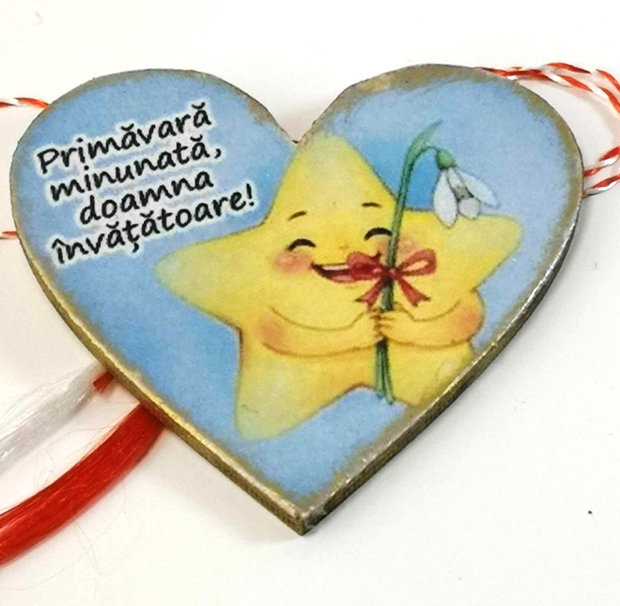 Martisor personalizat invatatoare/ educatoare clasa stelutelor