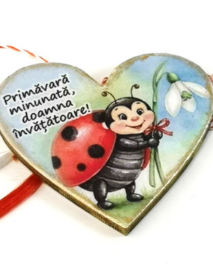 Martisor personalizat educatoare/ invatatoare clasa buburuzelor