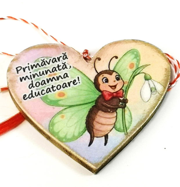Martisor personalizat educatoare/ invatatoare clasa fluturasilor