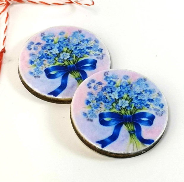 Martisor cu flori - nu-ma-uita