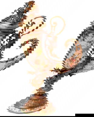 Nautilius din portelan cu bronz