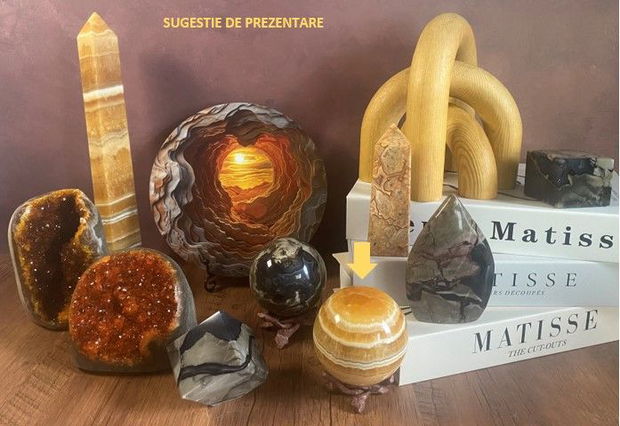 Calcit Galben - sfera piatra semipretioasa