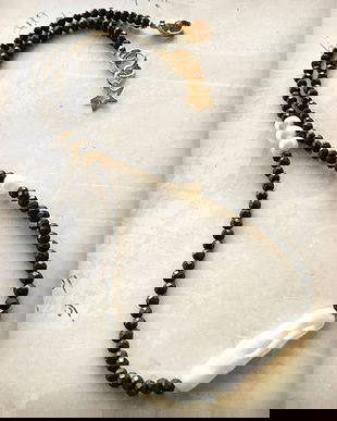 Colier CHOKER Pirita & perla cultura / Biwa albe