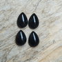 Cabochon agata neagra, 13-14x9-10 mm (2 buc)